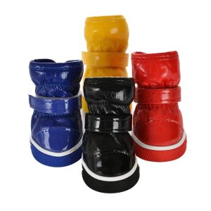 Shoes Dog 4pcs/set Boots Yorkie Snow Rain Winter Shoes Pet Dogs Chihuahua Slip Puppy Accessories Footwear Waterproof