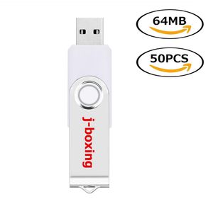 Bulk 50pcs 64 MB USB 20 Dysk błyskowy napęd obrotowy pióra metalowe składanie pamięci Stopy Kciuk do przechowywania laptopa MacBook MUL2056191