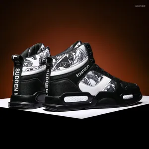 Basketball Shoes Brand Men Sport High-tops Graffiti Sneakers Trendy Boys Sports Tennis Outdoor Gym Training Athletic