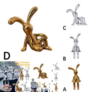 Новый Новый Новый Украшение Центральной Консоли Милый Кролик Кабинет Обеденный Стол Сидящий Кролик Ремесленные Автомобильные Декоративные Аксессуары