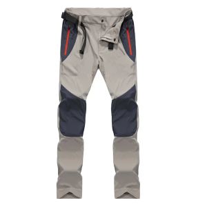 Calça de moletom masculina à prova d'água, calça corta-vento de carga, outono, secagem rápida, esportes ao ar livre, trekking, acampamento, pesca, 3xl 4xl