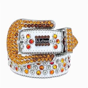 Designer Bb Belt Simon Belts for Men Women Shiny diamond belt Black on Black Blue white multicolour with bling rhinestones as gift