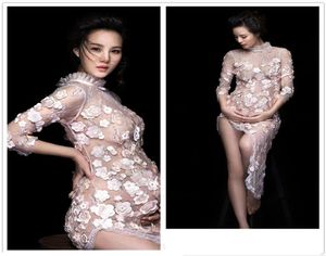 Maternity Lace Dress Pography Props Pregnancy Dresses for Shooting1212537
