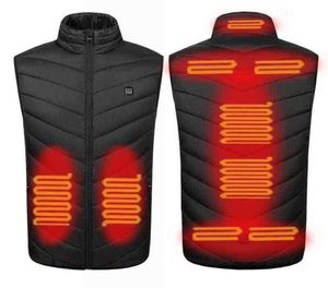 9 Heated Vest Zones Electric Heated Jackets Men Women Sportswear Heated Coat Graphene Heat Coat USB Heating Jacket For Camping Y217337013