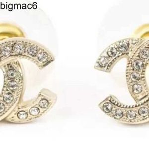 Stud 2024Channel Studörhängen Pearl Diamond Drop Gold Earrings Designer för Woman Fashion Brand Not Fade Silver Wedding Earings