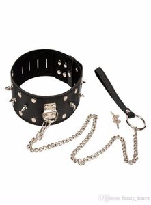 BDSM Collar Leather Slave Collars For Women Female Metal Collar Necklace Fetish Bondage Restraints Erotic Toys Adult Couples Sex G5998783