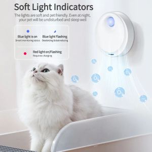 Husbrytning 4000mAh Smart Cat Lukt renare för kattlåda Deodorizer Automatisk husdjur Toalett luftrenare Dog Cat Litter deodorant