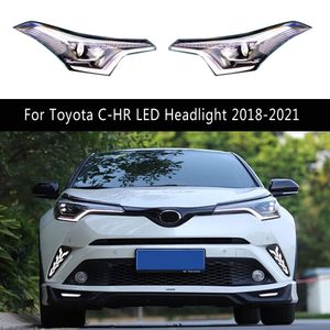 Lampa przednia Wskaźnik skrętu Light Light Streamer dla Toyota C-HR Zespół reflektorów LED 18-21 Akcesoria samochodowe