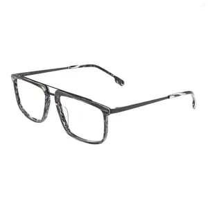 Sunglasses Frames Men And Women Full Rim Square Double Bridge Large Acetate Metal Glasses For Prescription Lenses Myopia Reading Progress