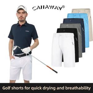 Caiiawav Golf Erkek Şort Yaz Serinletici Nefes Alabilir Rahat Pamuklu Giyim Sporları 240219