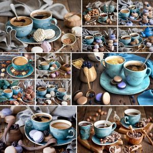 Tools Landscape Coffee Cup Paint By Numbers Complete Kit Acrylic Paints 40*50 Canvas Pictures Home Decoration Crafts For Adults