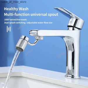 Bathroom Sink Faucets 1080 /720 flexible faucet air freshener splash extender for bathroom and kitchen anti splash washbasin adapter faucet bubbles Q240301