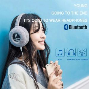Słuchawki słuchawkowe/słuchawkowe pluszowe sztuczne królik furee bezprzewodowy USB Śliczne pluszowe 2023 ciepłe mufki aksamitne zimowe słuchawki zewnętrzne nowe