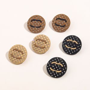 20 stile placcato oro Sier designer di marca francobolli lettere stud geometriche donne famose rotondo cristallo strass perla orecchino festa di nozze Jewerlry