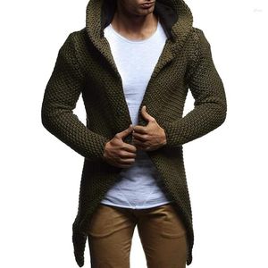 Maglioni da uomo Cardigan maglione a collo alto casual lavorato a maglia da uomo lungo lavorato a maglia maglione