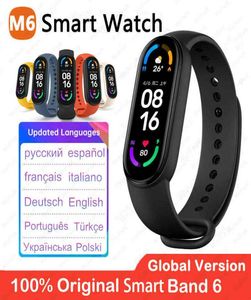 2021 Global Version M6 Band Smart Watch Men Women Smartwatch Fitness Sport Armband för Apple Huawei Xiaomi Mi Smartband Watches8017762