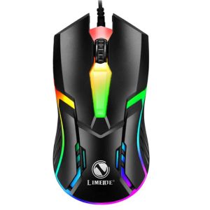 Ratos escritório asas laterais antiderrapantes luminoso confortável mouse usb retroiluminado botão 3D com fio