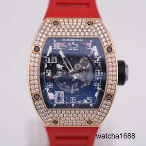 Celebrity Watch Leisure Wrist Watches RM Wristwatch Rm010 Men's Series Watch 18k Rose Gold with Diamond Date Display Automatic Mechanical Swiss World Luxury Watch