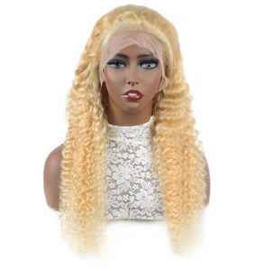 ISHOW 134 Transparent spetsfront peruk Brasiliansk kroppsvåg Mänsklig hår peruker Blond färg 613 Peruansk rak 1030 -tums för kvinnor A316232252