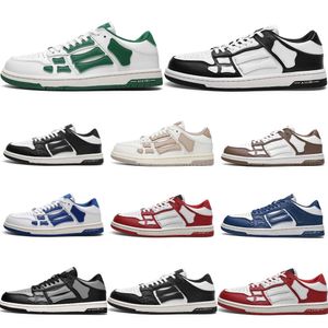 Designerskie buty sportowe szkielet kości kobiety czarny biały zielony zielony buty sportowe tenis skel top niskie buty swobodne