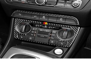 Auto Accessories Interior Carbon Fiber Car Sticker Console CD Air Conditioner Knob Frame Strips Cover Trim for Q3 2013-20183817628
