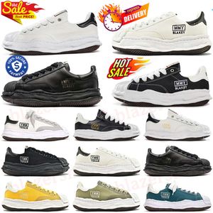 Sapatos casuais clássico mmy Maison mihara yasuhiro couro de borracha de borracha designer pomares de plataforma ao ar livre preto alteração amarelo masculina maçomon sneakers mmy og luxo