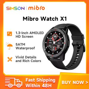 Devices Mibro x1 Smartwatch Mężczyźni Kobiety Screen AMOLED 5ATM WODYPROOM WSPARCJA Multimanguage Smart Watch Global Version