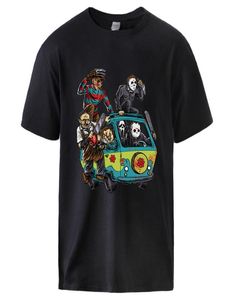 Park Horror Movie Man Summer Tshirts Male Cotton T Shirt Top Theme Park Clown Saw Halloween Sportswear Size S3XL1179296