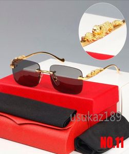 2021 Rahmen Herren Metall in Mode Sonnenbrillenrahmen der Marke Flat Nose Frame Gold Fashion Brillen Vollrahmen quadratische Brille1523171