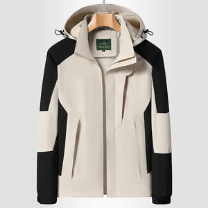 Autumn Doutdoor Jackets för män Huva lapptäcke Män Kläder Vindbrytare dragkedja Pocket Bomber Jacket Harajuku 240219