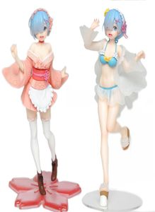 Anime Re Zero Life In A Different World From Zero Rem Ram Figure Memory Snow Rem Swimsuit Sakura Image PVC Action Figure Toys T2006019367