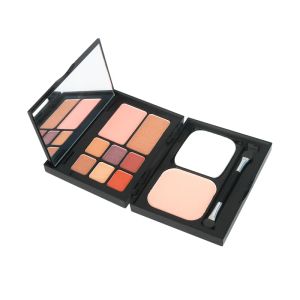 Sombra moda conjunto de maquiagem 9 cores compõem kit 6 sombra de olho blush pressionado paleta compacta conjunto de maquiagem combinada