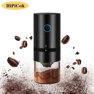 Tools HiPiCok Electric Coffee Bean Grinder TypeC USB Charge Mini Portable Automatic Coffee Bean Mill Grinder for Espresso Drip Coffee