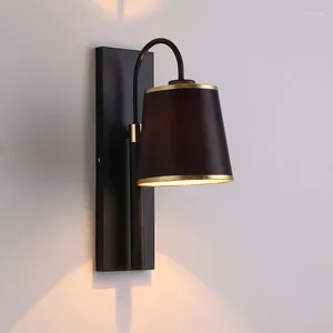 Lampa ścienna Nordic LED salon sypialnia sypialnia noclegowe lampy do czytania korytarza schodowe tkaniny tkaninowe hinajskie elementy dekoracyjne