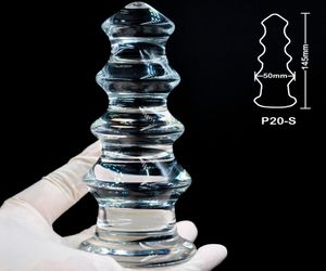 5065mm Large pyrex glass anal dildo huge butt plug fake big crystal artificial penis adult masturbate sex toy for women men gay D7088165