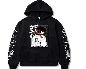 Rurouni Kenshin Uzun Kollu Sıradan Gevşek Baskı Anime Unisex Hoodie Y07273589900