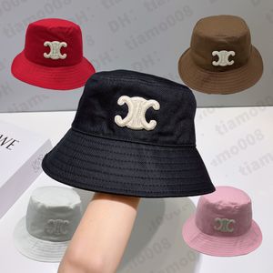 luxury bucket hat designer cap CELlNF Fisherman's caps solid color letter triomph e bob gabardine hats for Men Women temperament match style