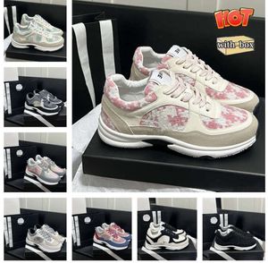 Mens Designer Running Shoes Channel Sneakers Women Lace-Up Sports Shoe Casual Trainers Classic Sneaker Woman City ASDF STORLEK 35-45 66