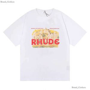 2023 Summer Rhude T Shirt Mens Designer T Shirt Rhude Casual Shirts Man Womens Tees Kort ärmar Top Sell Luxury Men Hip Hop Clothes Size S-2XL TSHIRTS DESIGNER MAN 230