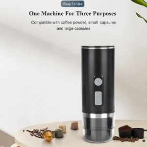 Verktyg Portable Espresso Coffee Machine för uppladdningsbar kaffebryggare Nespresso Stora och små kapsel Kaffepulver universalstillverkare