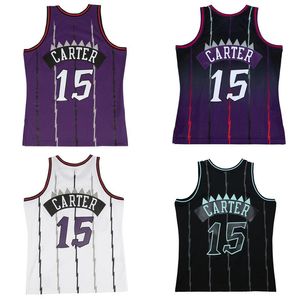 Dikişli Basketbol Forması #15 Vince Carter 1998-99 06-07 Örgü Hardwoods Klasik Retro Jersey Erkek Kadın Gençlik S-6XL