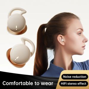 Hörlurar osynlig sömn trådlös hörlur Bluetooth 5.3 mini öronsnäckor ipx5 vattentät brusavbrott pekkontroll hörlurar med mikrofon