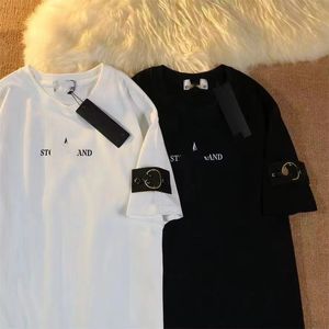 Erkekler Gömlek Tasarımcı Gömlek Erkek Tişört Erkekler Siyah Taş T-Shirt Kadın Giyim Moda Mektupları Basit Mürettebat Boyun Baskısı Kısa Kollu Pamuk Üstü Erkekler ve Kadınlar İçin