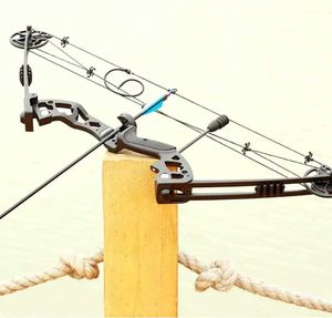 弓矢印30-60 lbアーチェリーコンパウンドボウライトマグネシウム合金スタンドパイプ弓と矢印セットシューティングプーリーボウYQ240301