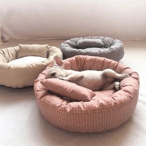Tappetini morbidi per cani da pet quadrato casa gatto casette medio medio cuscinetto da letto rotondo cucciolo per caniulione per cani da gatto forniture per cani da letto tappetino da letto