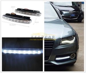 ホワイト8 LED 12VカートランクデイタイムランニングライトヘッドランプDRLデイライトキット5761378