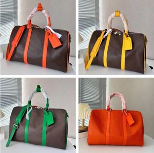 Designer Bagagväska för herrmode av hög kvalitet präglade kvinnors resväska läder handväska stor kapacitet med resor resebagage väskor