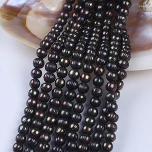 Loose Gemstones Dyed Black Color Charm Beads For Jewelry Making Cultured Potato Shape Pearls Selling