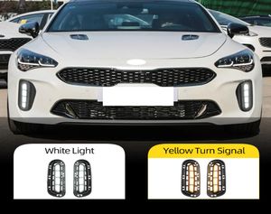 1 Paar Nebelscheinwerfer für Kia Stinger 2017 2018 2019 2020 mit gelber Blinkerfunktion, Auto-DRL-LED-Tagfahrlicht 4170289