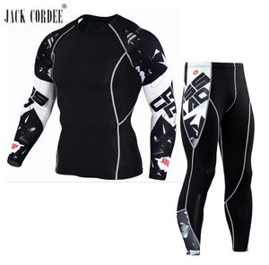 JACK CORDEE 3D Print Men Sets Camisetas de compressão Leggings camada de base CrossFit Fitness Brand MMA de manga longa Tops apertados 4939764